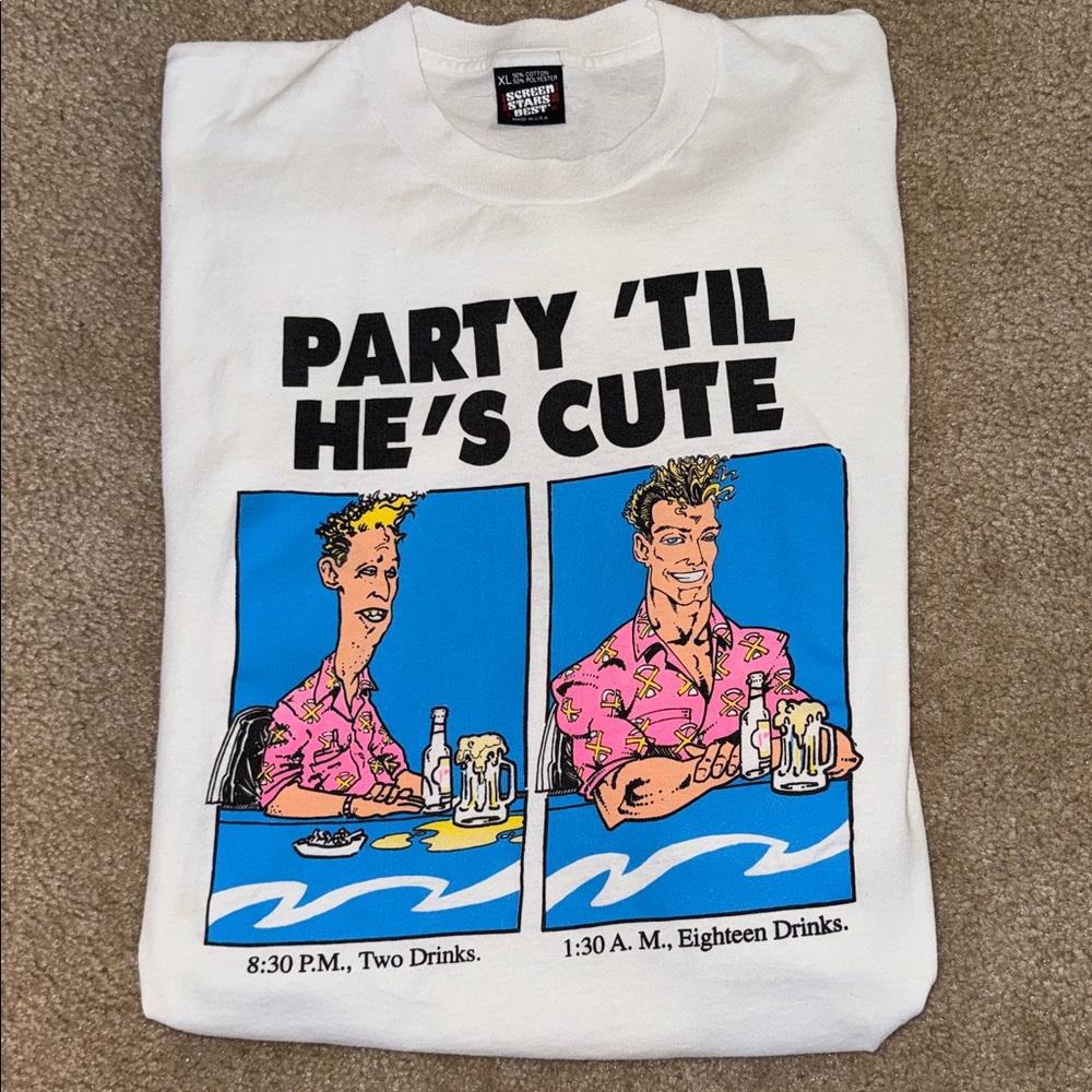 Graphic T-Shirt with Cartoon Print, EUC, Funny, size XL